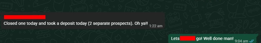 Chase client result screenshot