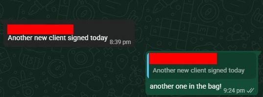 Nate client result screenshot